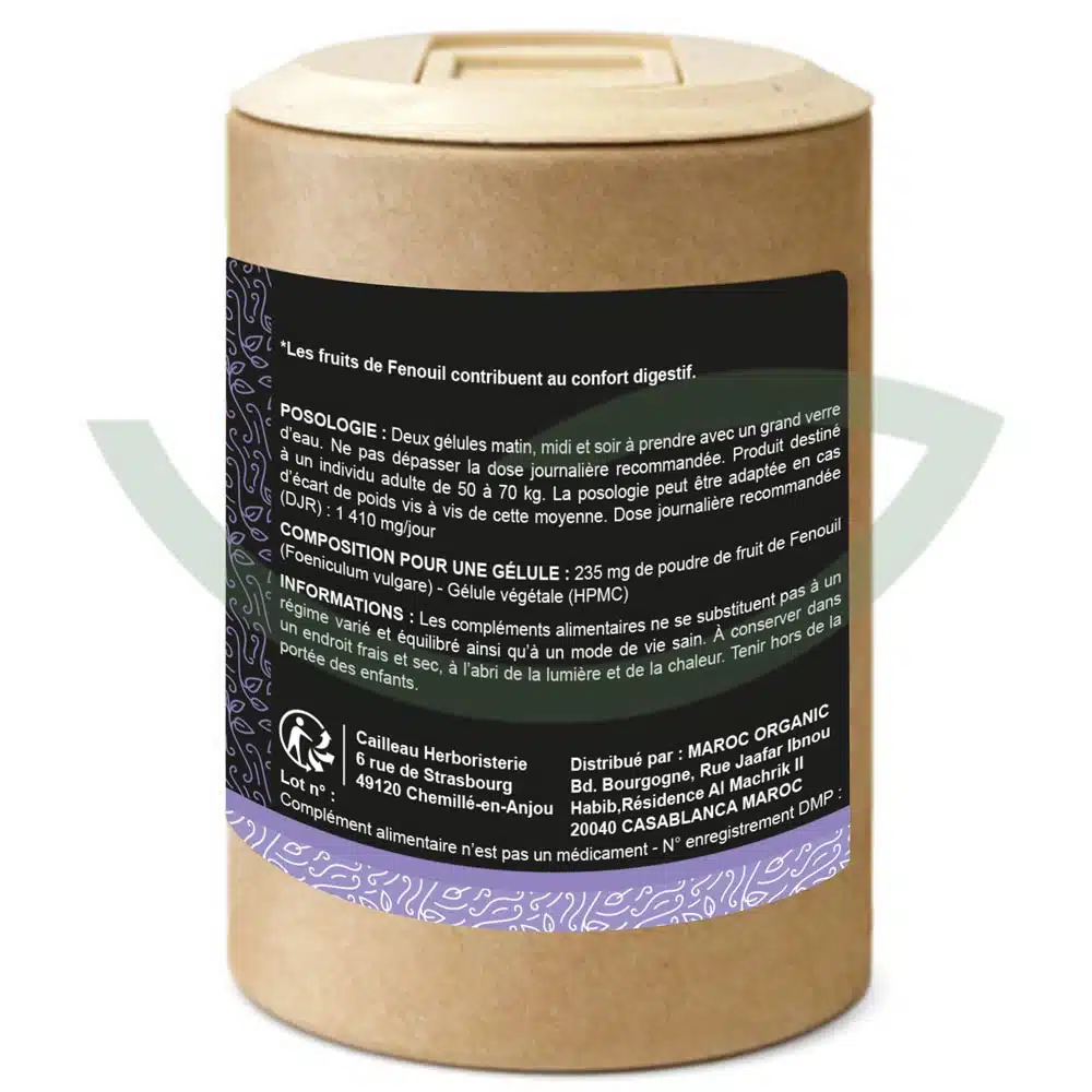 Fenouil fruit – 200 gélules – 235mg – Cailleau – Image 2