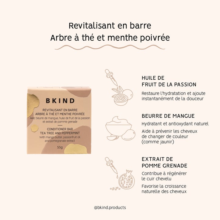 Revitalisant en barre – Arbre à thé & Menthe poivrée – BKIND – Image 2