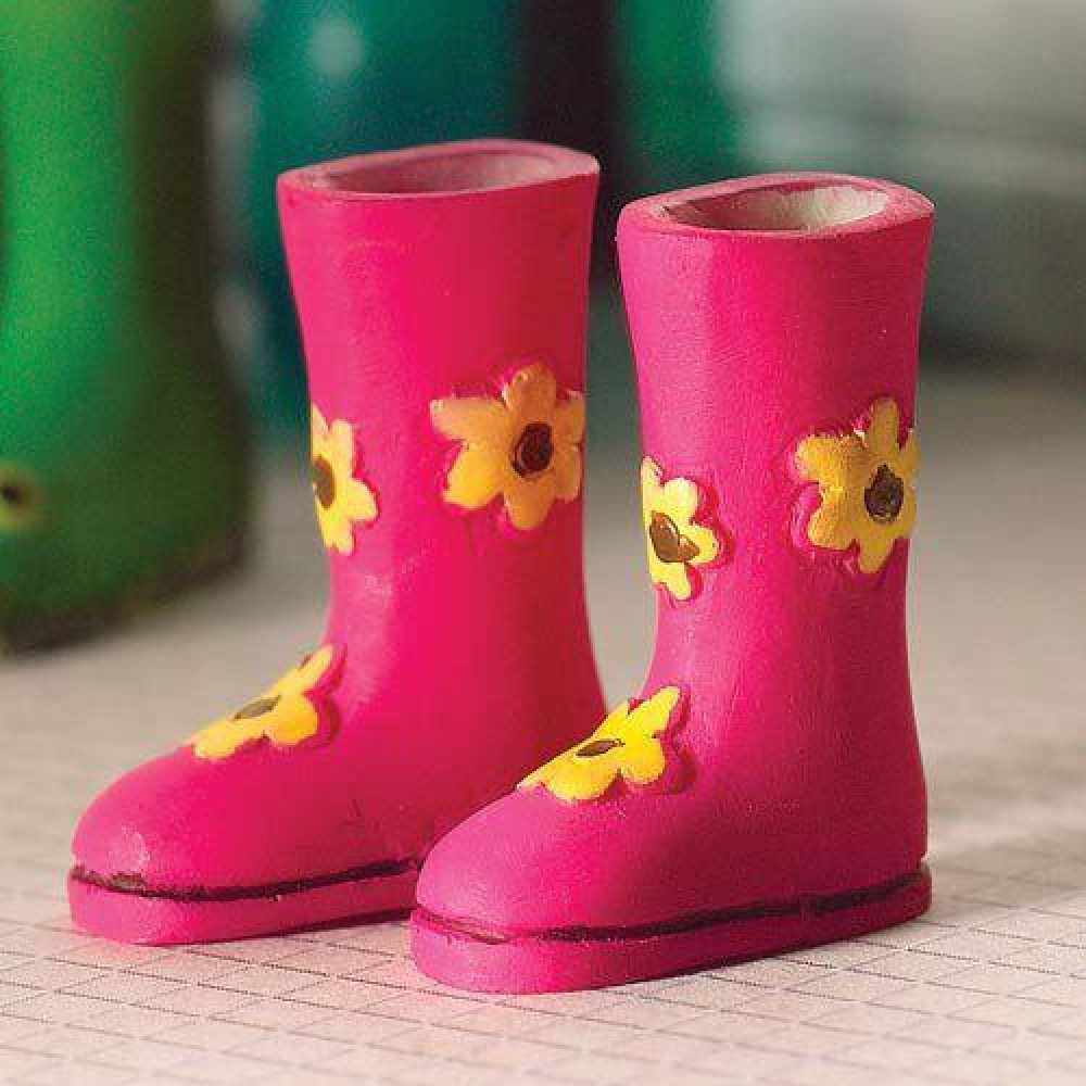 Bottes de pluie fantaisie à paillettes multicolore