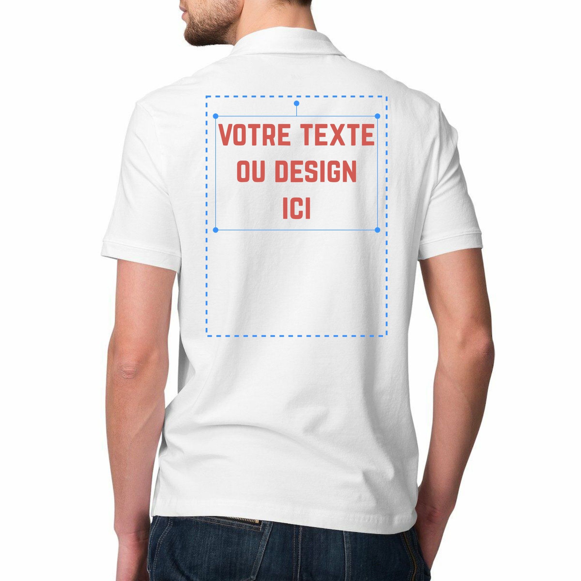 Polo personnalisé homme – Face arrière – Image 2