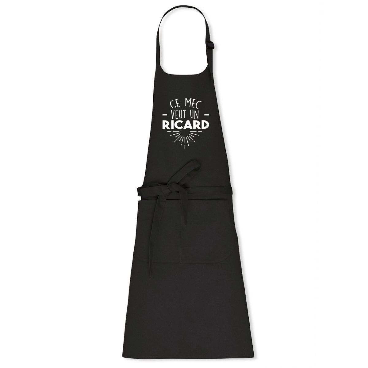 Tablier cuisine homme « Ce mec veut un ricard » – 100% coton bio – Image 6
