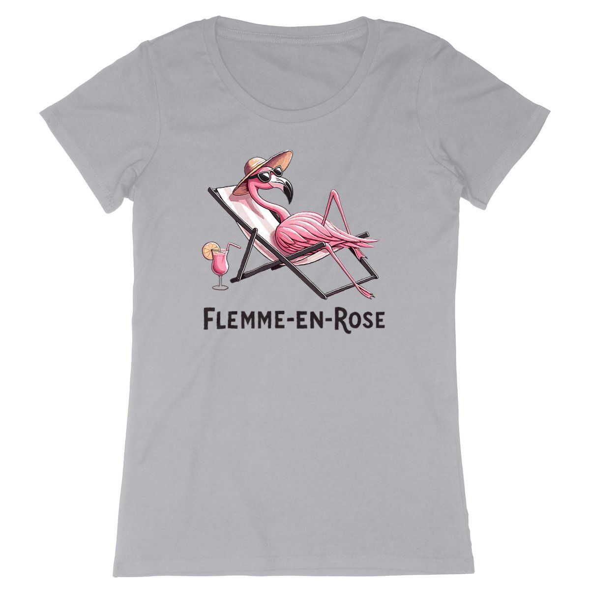 Tee Shirt « Flemme en rose » – Pour Femme – Image 2