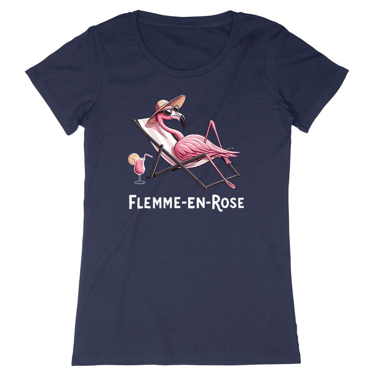 Tee Shirt « Flemme en rose » – Pour Femme – Image 5
