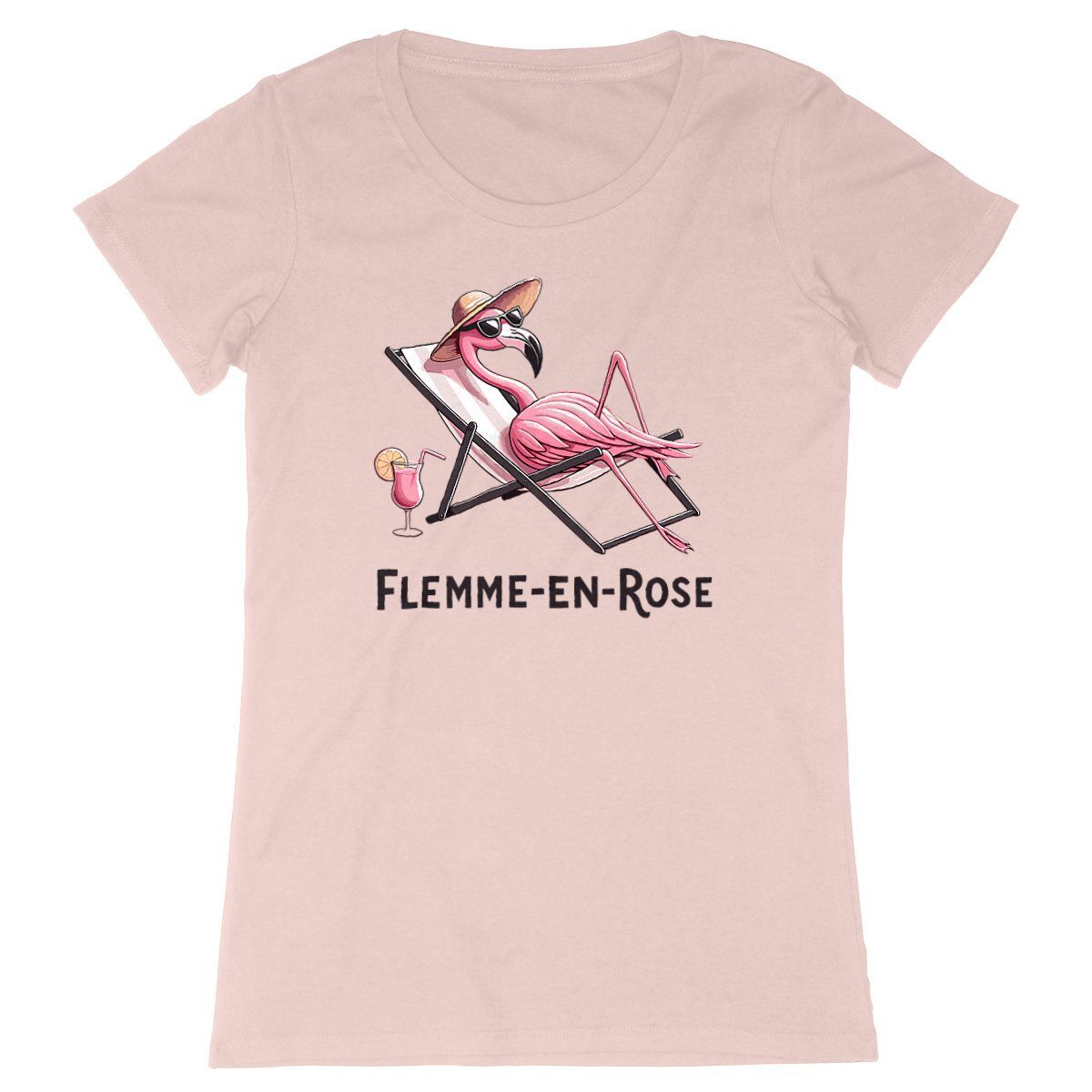 Tee Shirt « Flemme en rose » – Pour Femme – Image 3