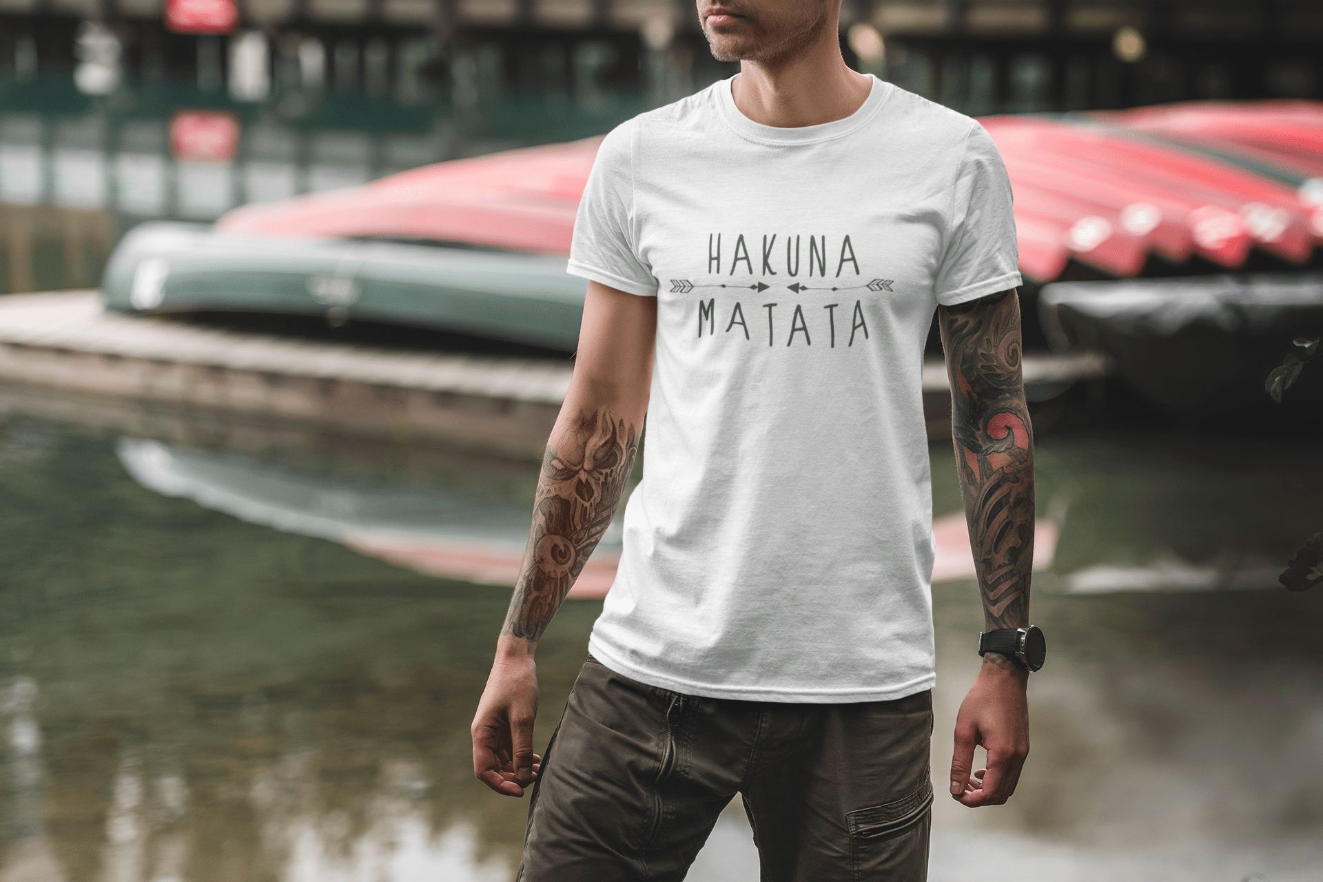 T Shirt « Hakuna Matata » – Pour Homme – Image 7