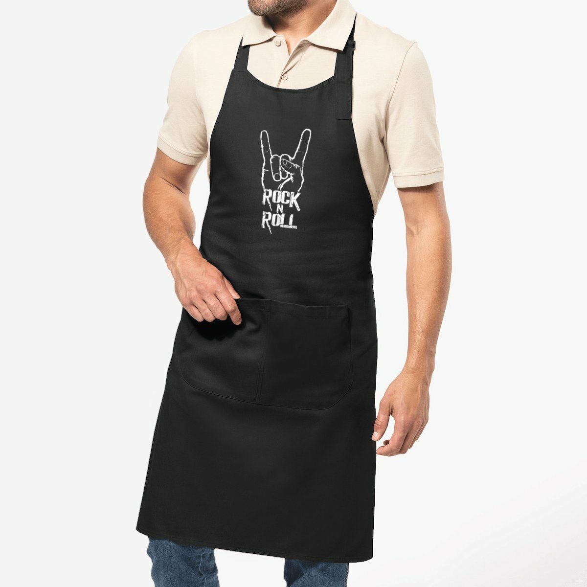 Tablier de cuisine « Rock n Roll » – 100% coton bio – Image 2
